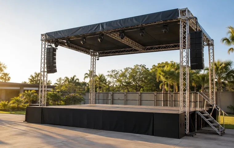 Aluguel de palcos em Petrolina e Juazeiro Palco modular montado e pronto para evento
