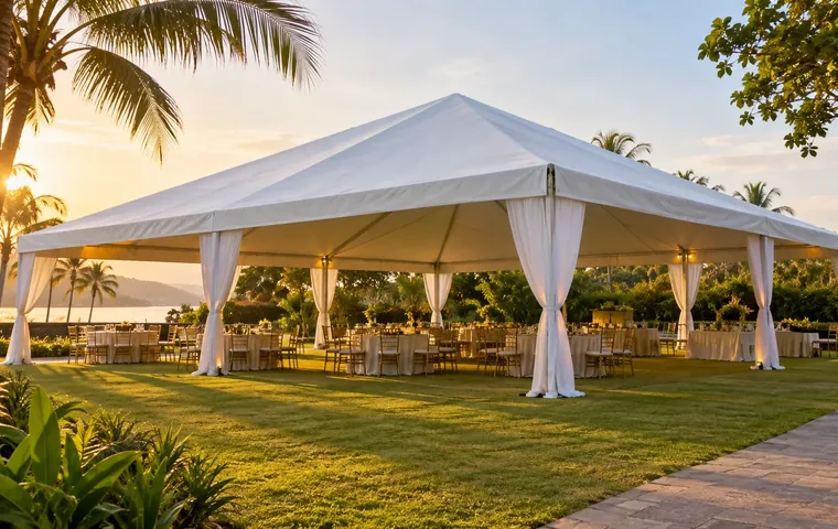 Aluguel de tendas para eventos em Petrolina e Juazeiro Tenda branca instalada em espaço externo para evento
